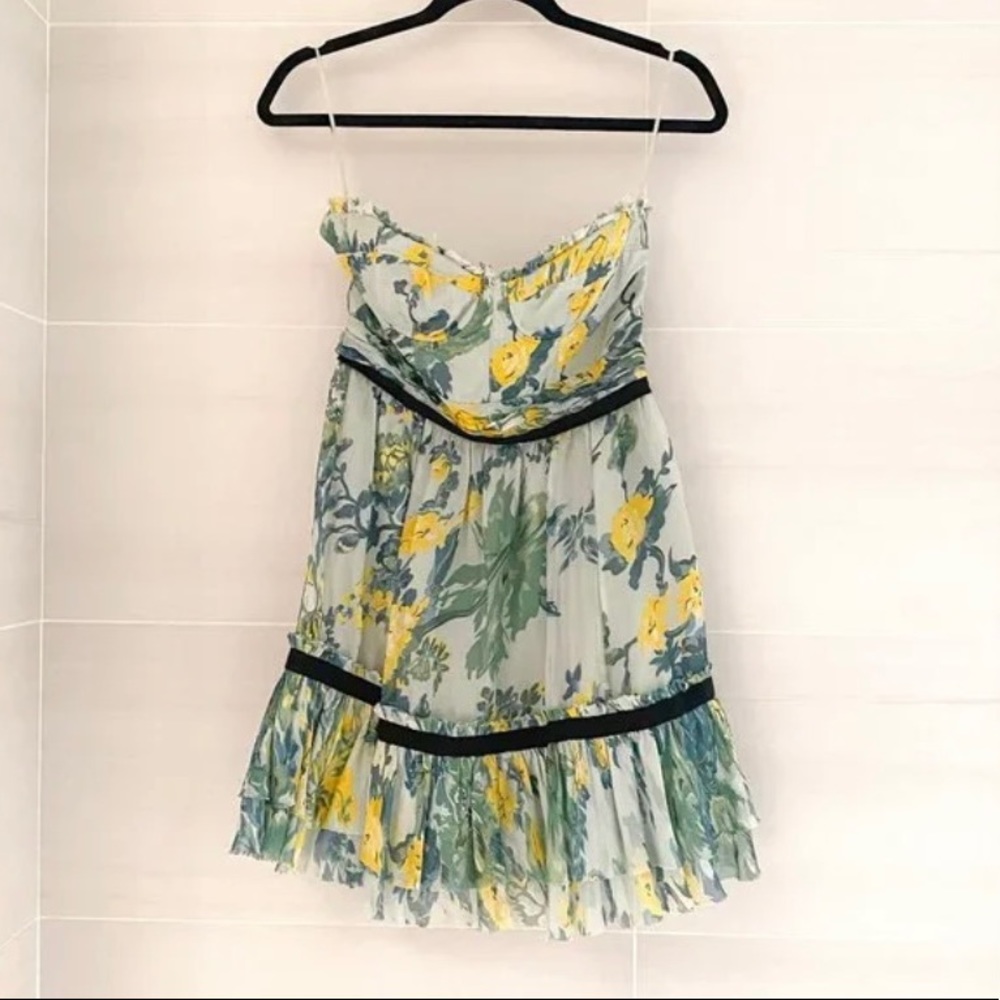 Elizabeth and James silk floral dress. Worn once. Just had it dry cleaned.